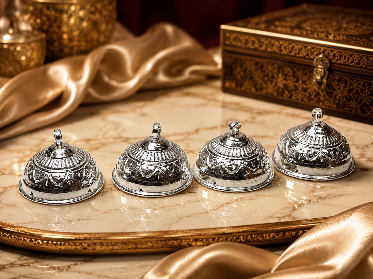 Silver Plated Decorative Chattra for Temple & Pooja