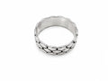 Silver Scale Pattern Adjustable Band Ring