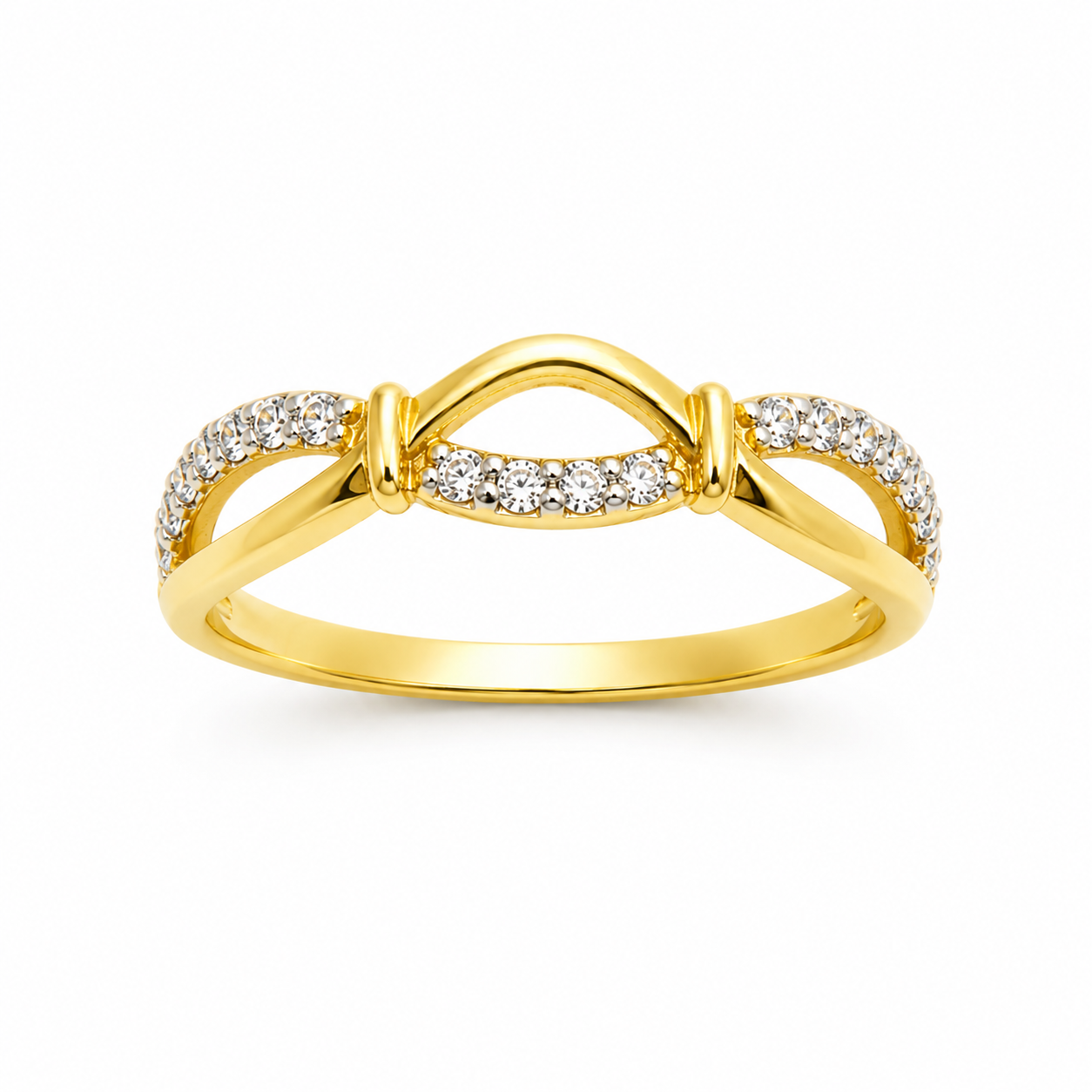 18K Gold Diamond Infinity Ring for Women