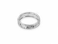 925 Sterling Silver Geometric Carved Band Ring