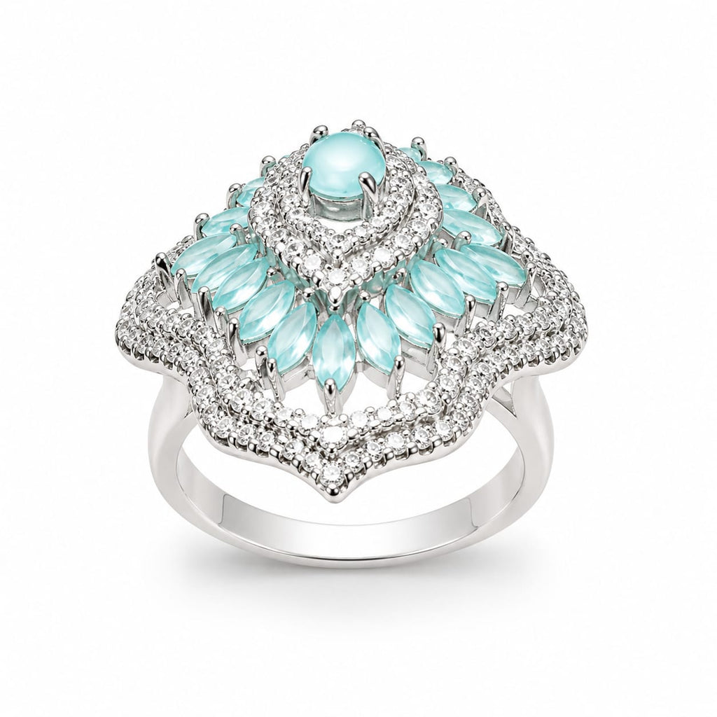 Ocean Eye Crystal Statement Ring