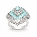 Ocean Eye Crystal Statement Ring