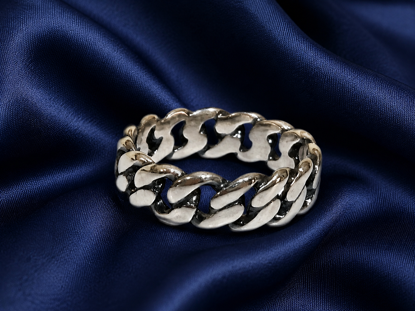 Kritharth Jewels Cuban Link Chain Ring