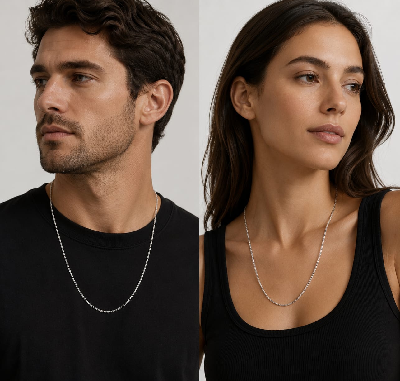 925 Sterling Silver Box Chain Necklace – Classic Unisex Chain