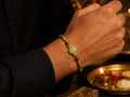 Golden Om Rudraksha Beaded Bracelet