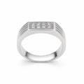 Kritharth Jewels 925 Sterling Silver Square Zircon Statement Ring
