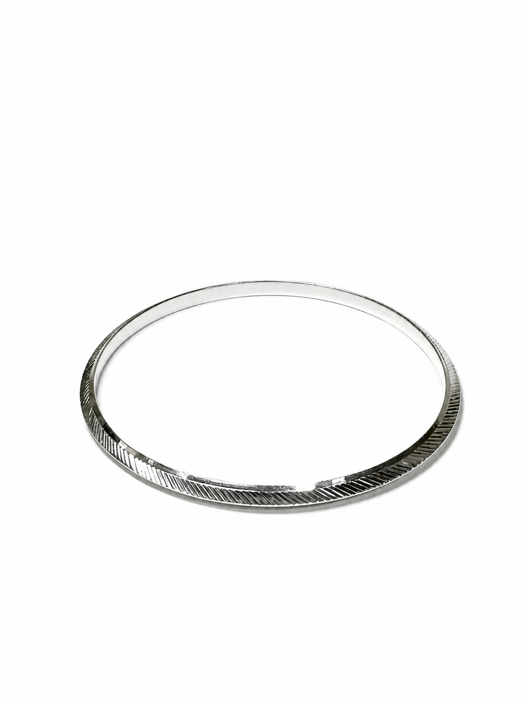 925 Sterling Silver Textured Minimalist Kada Bracelet for Men