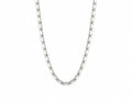 Silver Beaded Link Chain Necklace – Elegant Unisex Fashion Chain