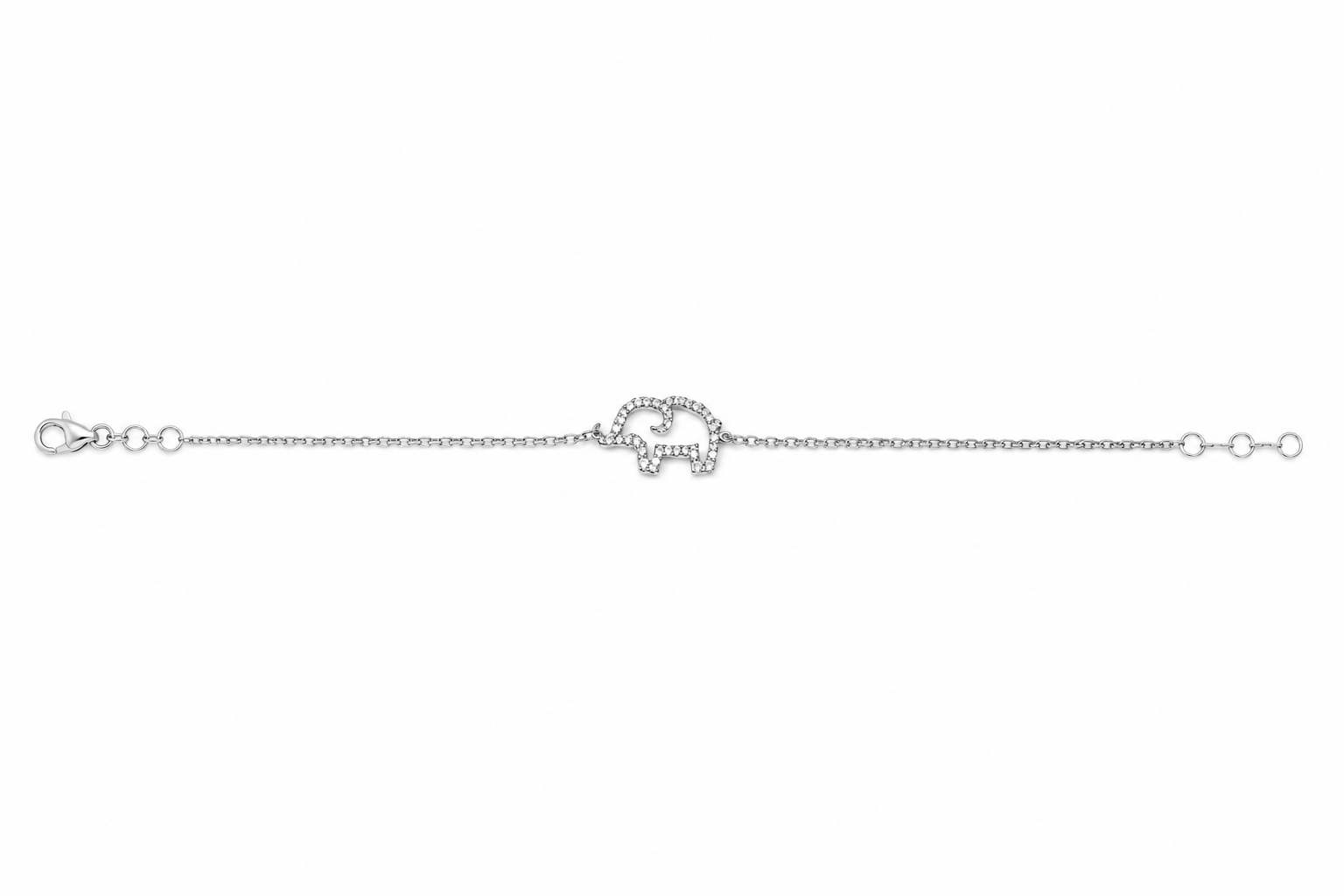 Sparkling Elephant Charm Silver Bracelet Rakhi For Boys