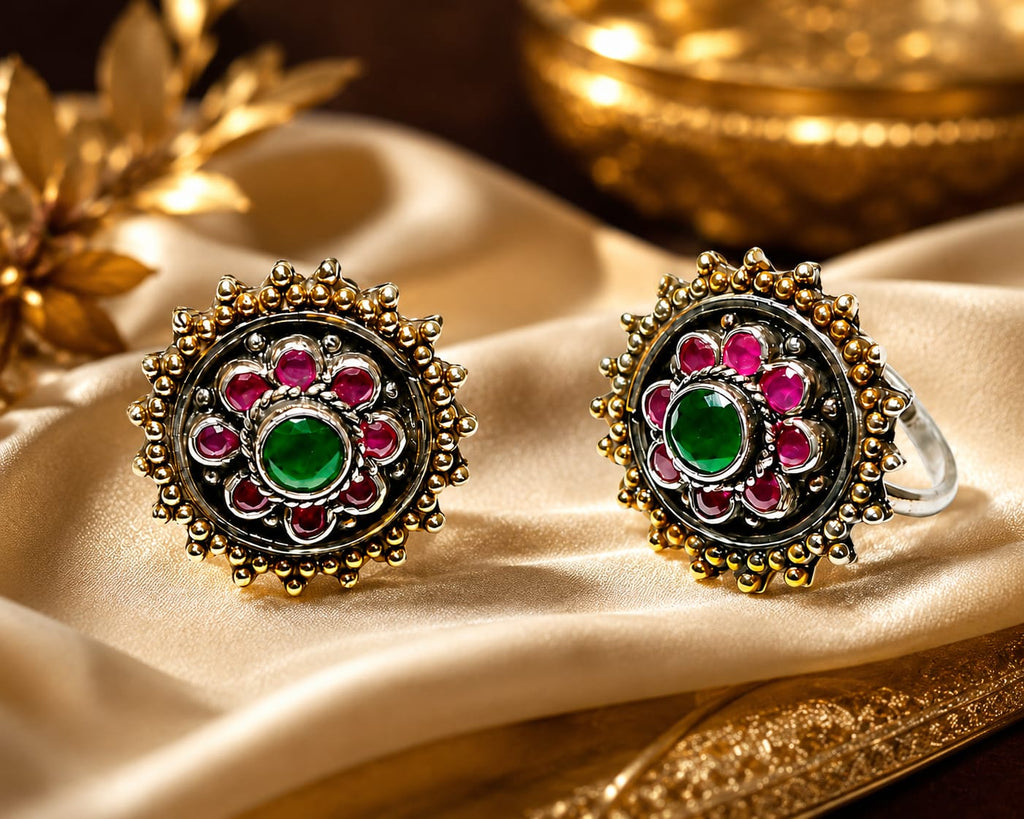 925 Sterling Silver Traditional Floral Toe Rings for Women