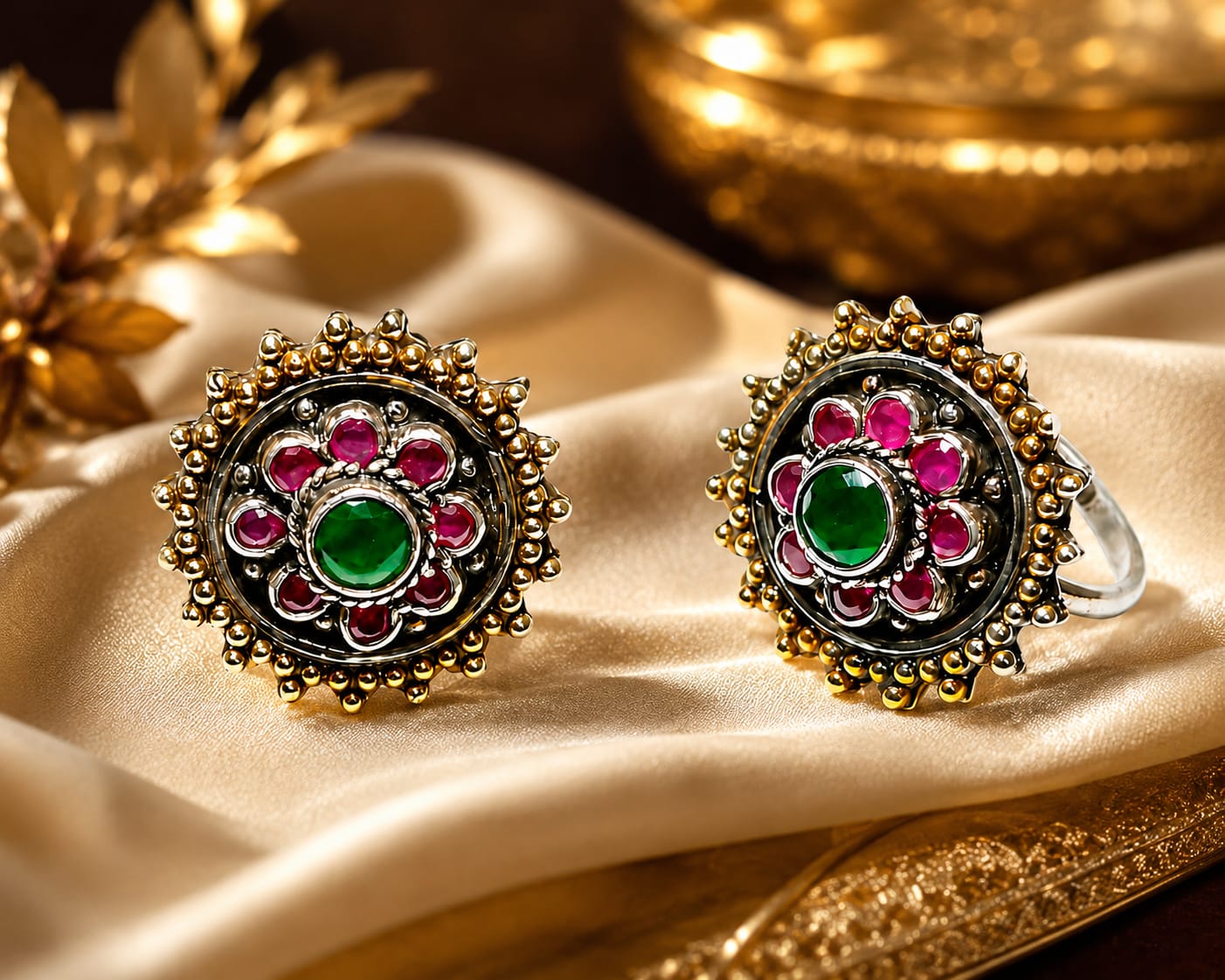 925 Sterling Silver Traditional Floral Toe Rings for Women