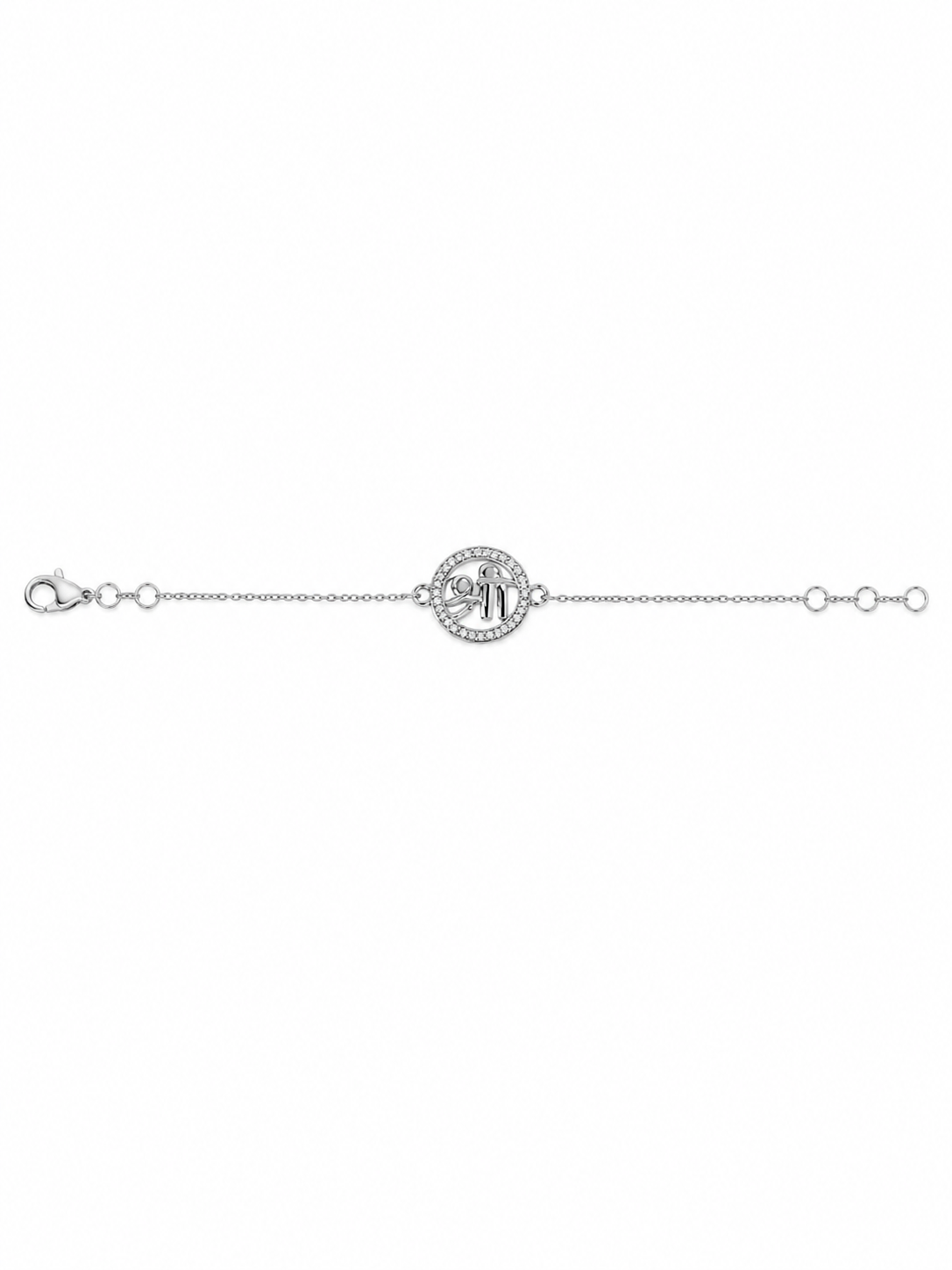 Shree Ram Divine Silver Charm Bracelet
