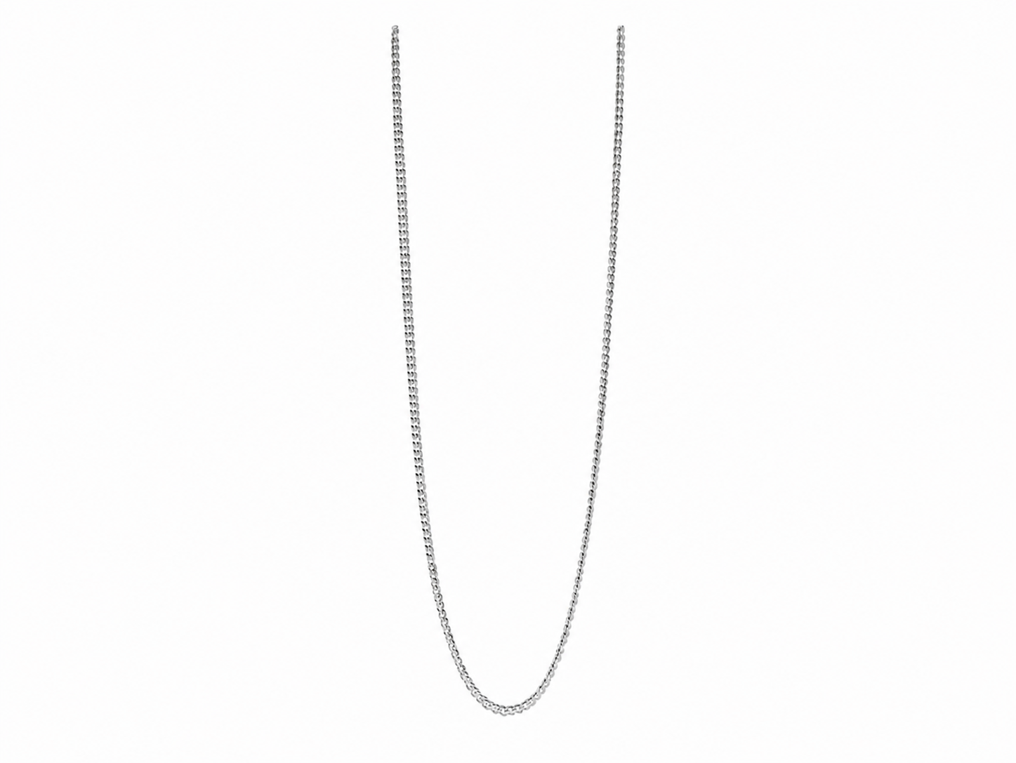 Minimalist Silver Box Chain Necklace