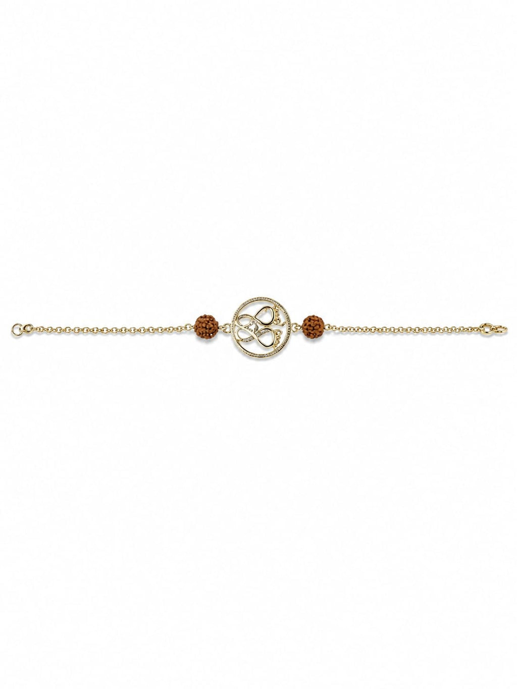 Golden Om Infinity Rudraksha Bracelet