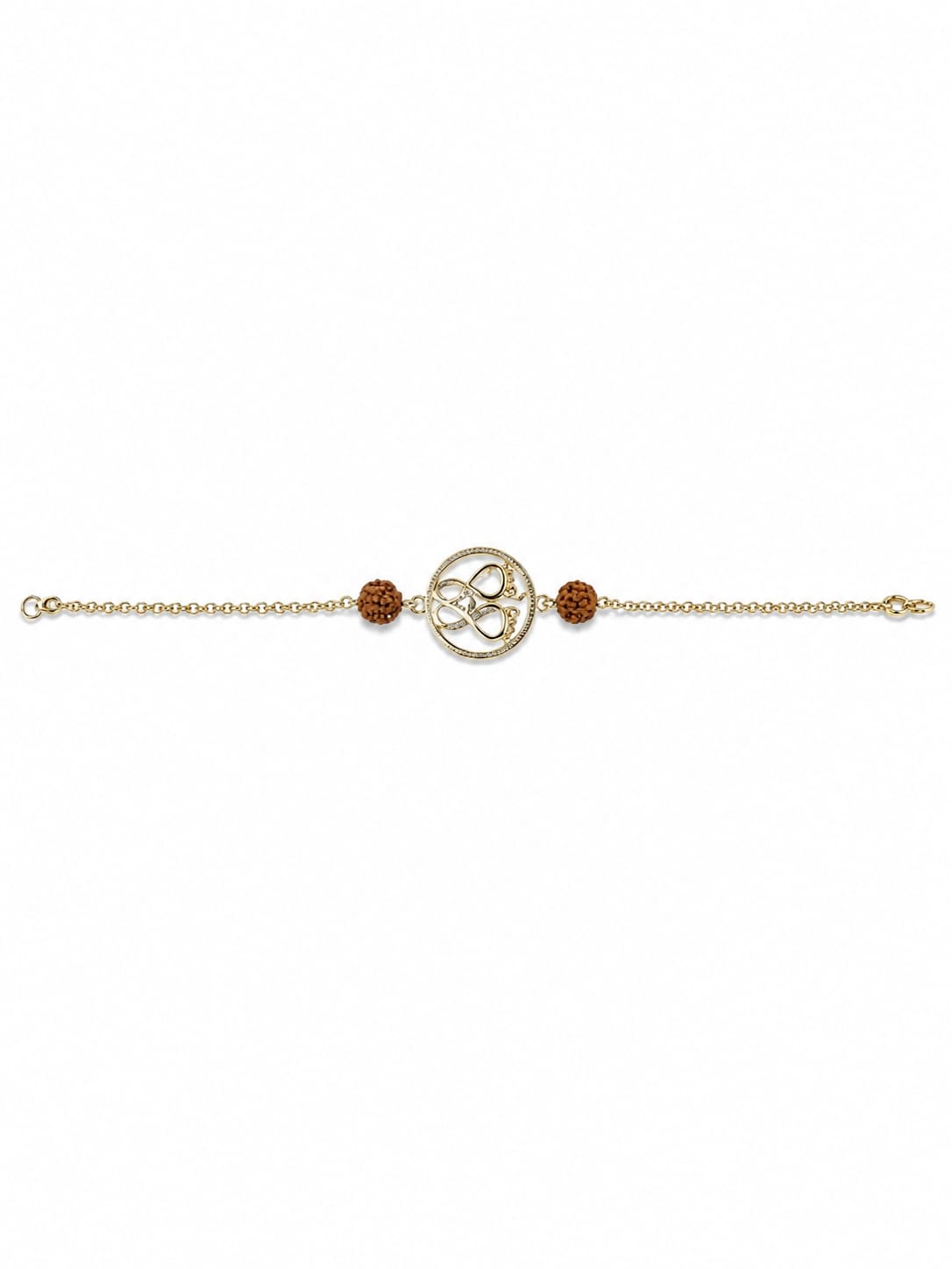 Golden Om Infinity Rudraksha Bracelet