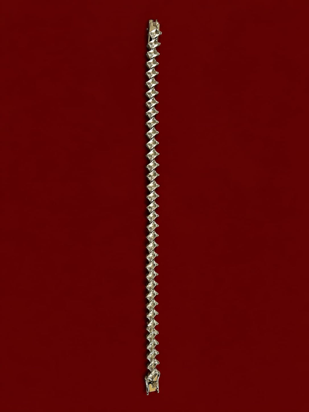 Kritharth Jewels Geometric Link Bracelet – Premium Silver Finish